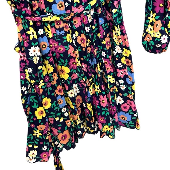 HAPTICS Feeling Bold Navy Floral Challis Woven Romper Long Sleeve Large - Picture 11 of 15